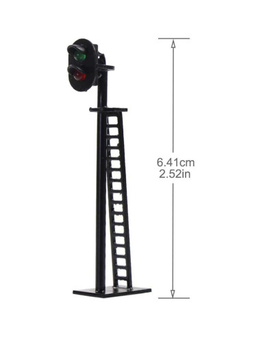 Señal de Bloque de Ferrocarril Evemodel 5pcs LED 6.4cm