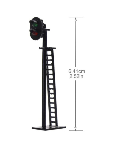 Señal de Bloque de Ferrocarril Evemodel 5pcs LED 6.4cm