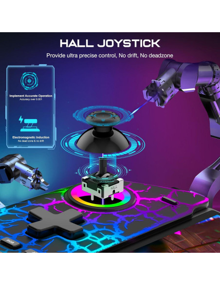 Controlador Pro con Joystick Hall para Nintendo Switch Negro