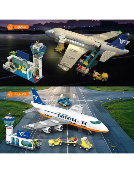 HOGOKIDS Conjunto de Bloques de Construcción Avión 901 PCS