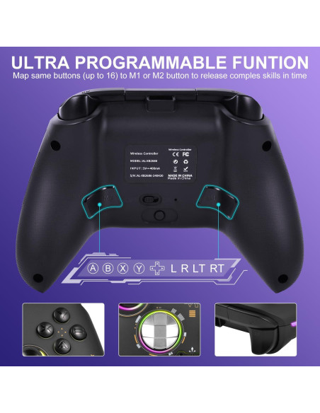 Controlador Inalámbrico Xbox ADHLEK - Joysticks ALPS - RGB