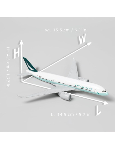 Modelo A350 Cathay Pacific 1/400 Metal con Soporte 15 cm