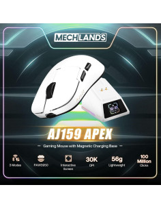 Ratón Inalámbrico AJAZZ AJ159 APEX 30000 DPI Blanco 2