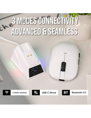 Ratón Inalámbrico AJAZZ AJ159 APEX 30000 DPI Blanco