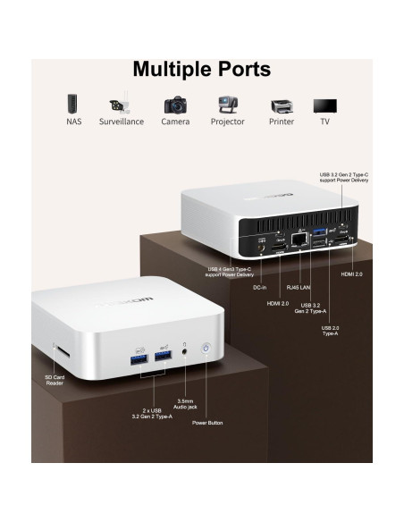 Mini PC GEEKOM A7, Ryzen 9 7940HS, 32GB RAM, 2TB SSD