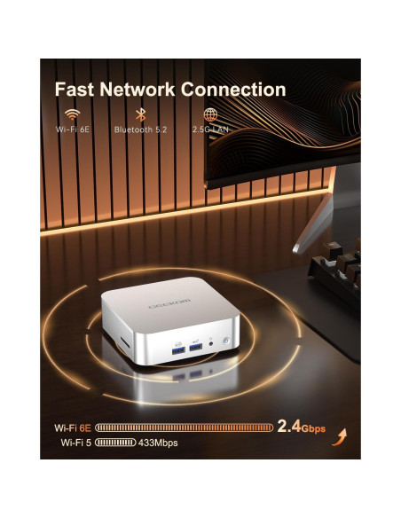 Mini PC GEEKOM A7, Ryzen 9 7940HS, 32GB RAM, 2TB SSD