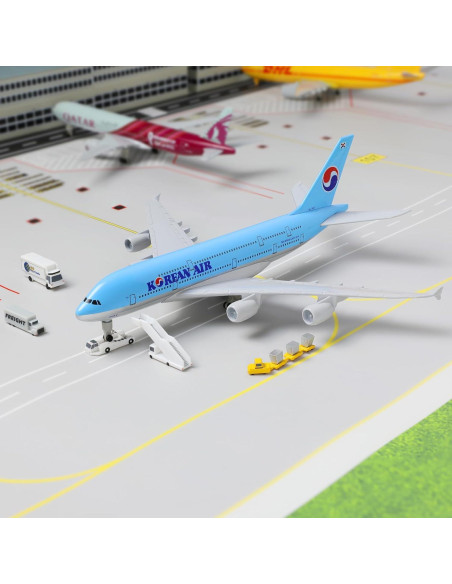 Modelo de avión A380 QIYUMOKE 1/300 Metal 19 cm Decoración