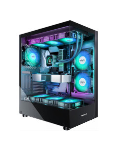 Caja de PC MUSETEX K2 ATX 6 Ventiladores ARGB Vidrio Templado