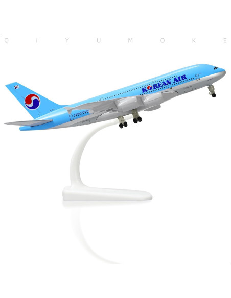 Modelo de avión A380 QIYUMOKE 1/300 Metal 19 cm Decoración
