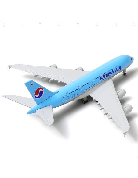 Modelo de avión A380 QIYUMOKE 1/300 Metal 19 cm Decoración