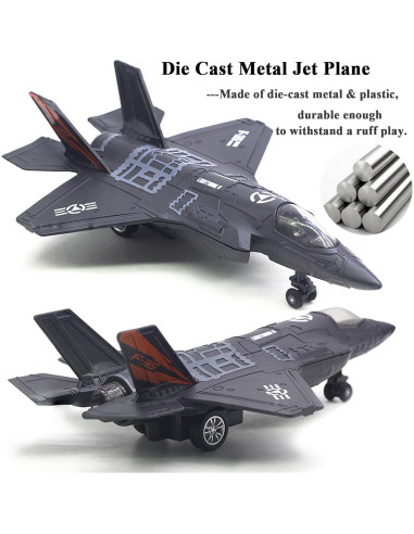 Modelo avión militar OTONOPI F-35 con luces y sonidos