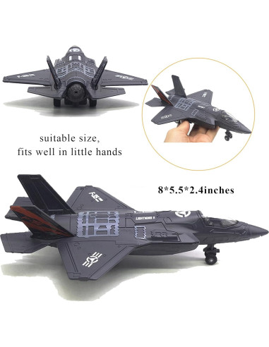 Modelo avión militar OTONOPI F-35 con luces y sonidos