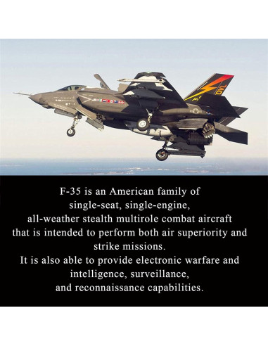 Modelo avión militar OTONOPI F-35 con luces y sonidos