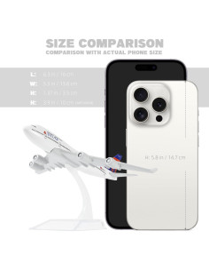 Modelo avión Boeing 747 QIYUMOKE 1/400 metal con soporte 2