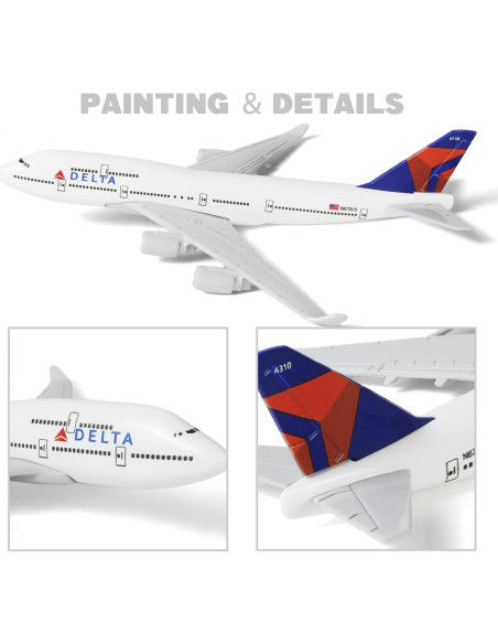 Modelo avión Boeing 747 QIYUMOKE 1/400 metal con soporte