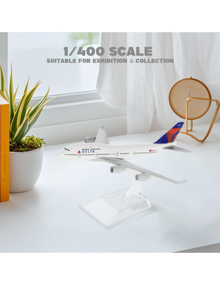 Modelo avión Boeing 747 QIYUMOKE 1/400 metal con soporte