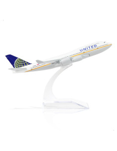 Modelo avión Boeing 747 QIYUMOKE 1:400 metal con soporte