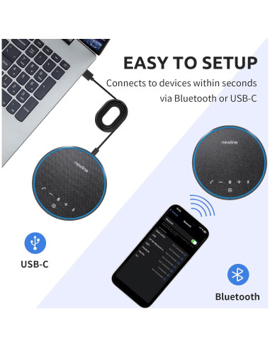 Altavoz Bluetooth Newline NP-S2201 con micrófono 360