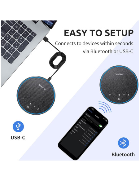 Altavoz Bluetooth Newline NP-S2201 con micrófono 360