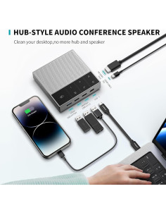 Altavoz de Conferencia HiDock USB-C con Micrófono 360 2