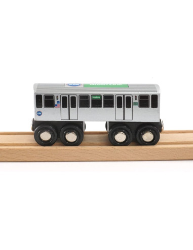 Tren de Madera Munipals Línea Verde - Juguete Seguro 10x3x5 cm