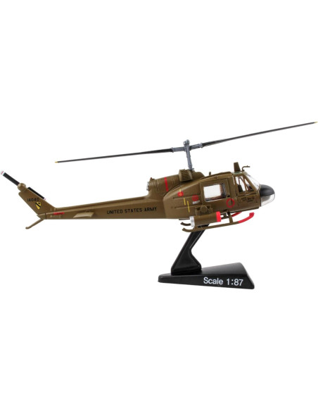 Daron UH-1 Huey Gunship 1:87 Modelo Metal Verde