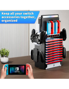 Estación Organizadora HONCAM para Nintendo Switch con Cargador 2
