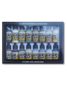 Pintura Acrílica Vallejo Model Air WWII 17ml (Paquete de 16)