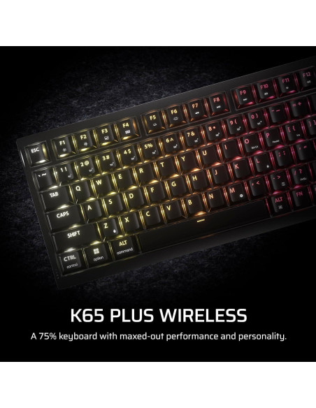 Teclado Mecánico Corsair K65 Plus Inalámbrico 75% RGB Teclado Mecánico Corsair K65 Plus Inalámbrico 75% RGB