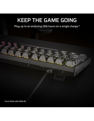 Teclado Mecánico Corsair K65 Plus Inalámbrico 75% RGB