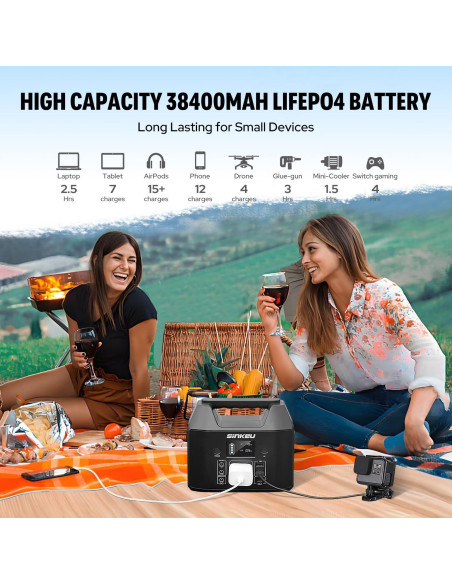 Estación de Energía Portátil SinKeu E150 122.8Wh 150W AC USB