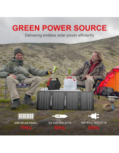 Generador Solar SinKeu HP100 100W con Panel 40W Portátil 2