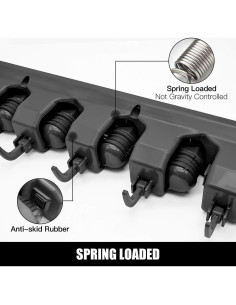 Soporte de Escoba IMILLET 2 Paquetes con 6 Ganchos 2