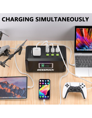 GENSROCK Estación Energía 88Wh Portátil con Salida AC