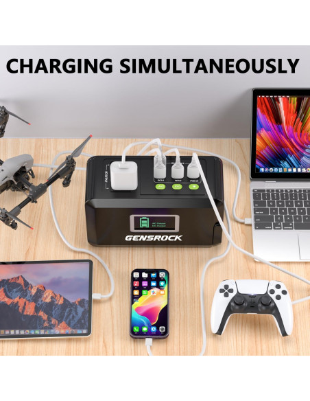 GENSROCK Estación Energía 88Wh Portátil con Salida AC