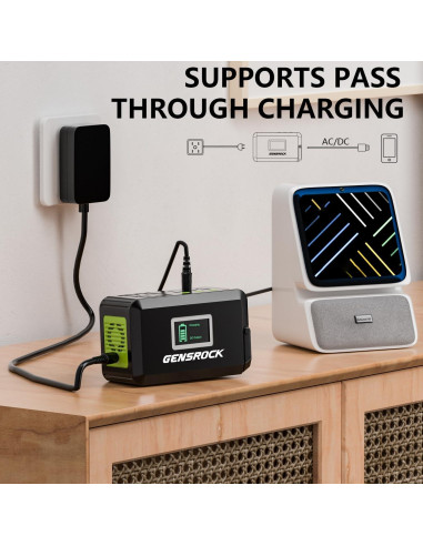 GENSROCK Estación Energía 88Wh Portátil con Salida AC