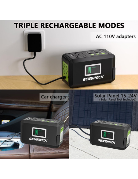 GENSROCK Estación Energía 88Wh Portátil con Salida AC