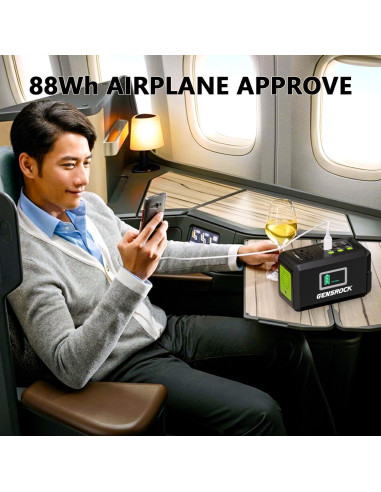 GENSROCK Estación Energía 88Wh Portátil con Salida AC