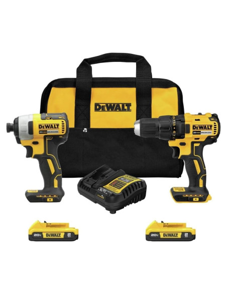 DEWALT Taladro 20V MAX y Destornillador Impacto 2 Piezas