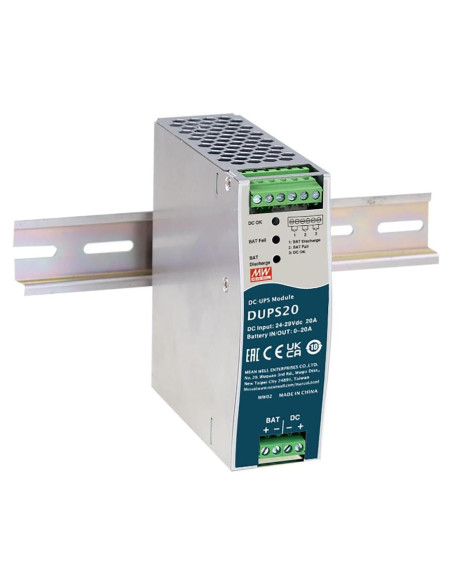 Controlador DC-UPS 24V 20A Genérico Riel DIN