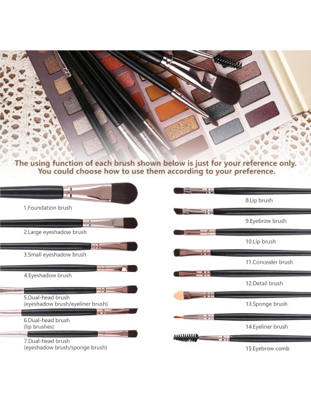 Paleta de Sombras UCANBE 60 Colores + Set de Brochas