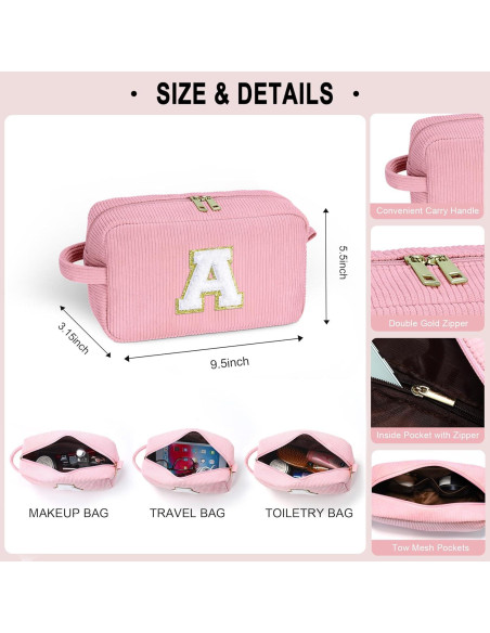 Bolsa de Maquillaje YOOLIFE Rosa Grande con Compartimentos