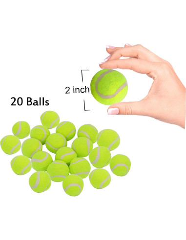 Pelotas de Tenis para Perros LUCKYERMORE 20 Mini 5,08 cm