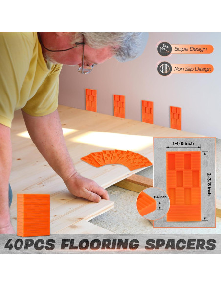 Kit de Instalación de Suelos Saker 65 Piezas 10 cm Contorno