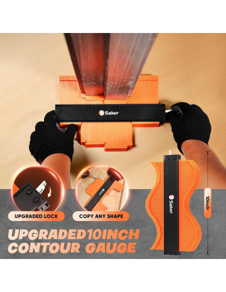 Kit de Instalación de Suelos Saker 65 Piezas 10 cm Contorno