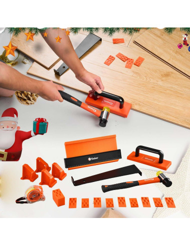 Kit de Instalación de Suelos Saker 65 Piezas 10 cm Contorno