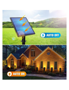 Focos Solares APONUO 4-en-1 IP65 Jardín Exterior 3m 2