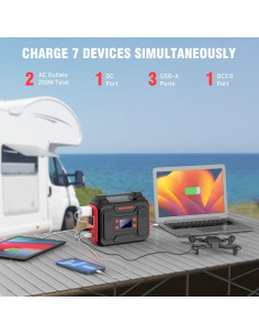 Banco de Energía Portátil DenGaWa 250Wh 110V Rojo 2