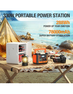 Estación de Energía Portátil EBL MP330, 300W, Carga Solar 2