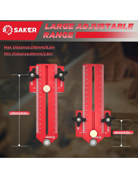 Guía de sierra de mesa Saker FC-150, corte preciso 0,79 mm